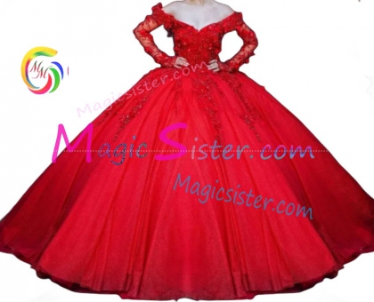 Red Luxurious Elegant Fashionable Quinceanera Dress