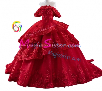 Red Luxurious Elegant Fashionable Quinceanera Dress