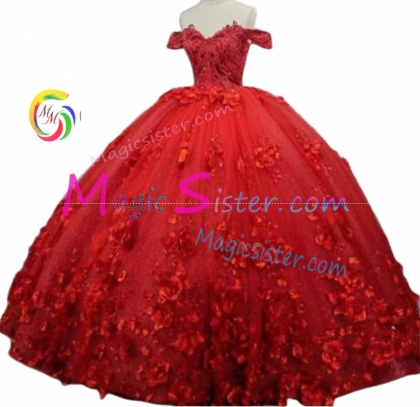 Red Luxurious Elegant Fashionable Quinceanera Dress