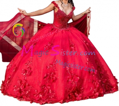 Red Luxurious Elegant Fashionable Quinceanera Dress