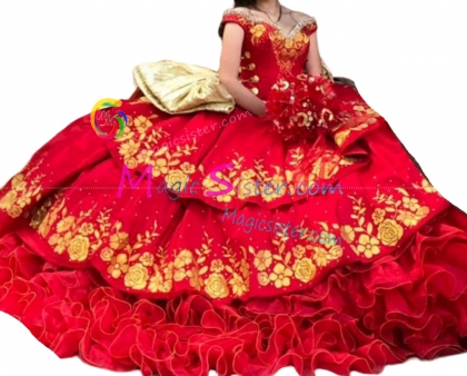 Red Luxurious Elegant Fashionable Quinceanera Dress