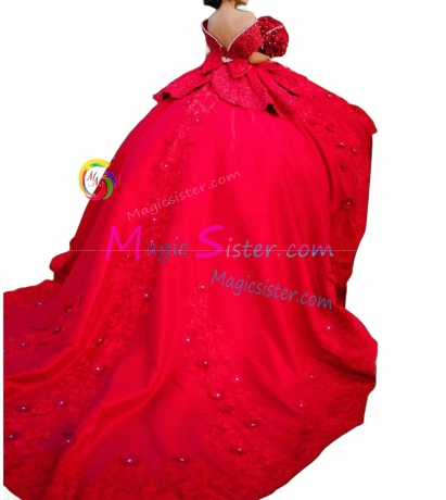 Red Luxurious Elegant Fashionable Quinceanera Dress
