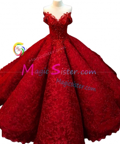 Red Luxurious Elegant Fashionable Quinceanera Dress