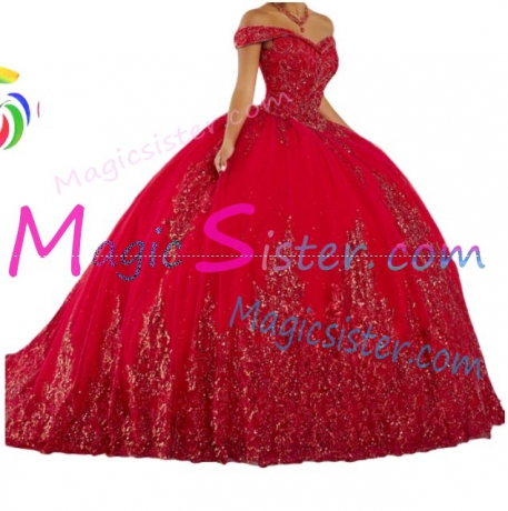 Topselling Beautiful Red Quinceanera Dress