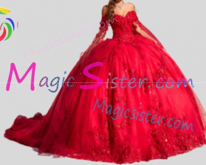 Topselling Instock Factory Red Quinceanera Dress
