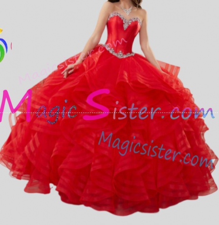 Topselling Instock Factory Red Quinceanera Dress