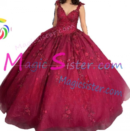 Hotselling Beautiful Burgundy Quinceanera Dress