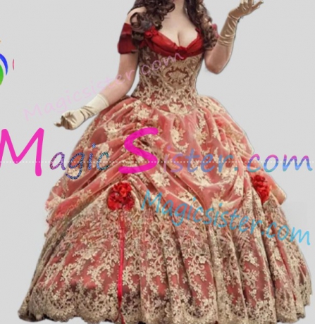 Hotselling Factory Wholesale Burgundy Quinceanera Dress