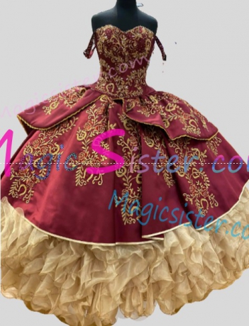 Hotselling Beautiful Burgundy Quinceanera Dress