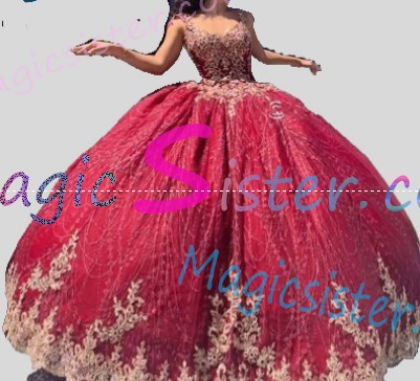 Hotselling Beautiful Burgundy Quinceanera Dress