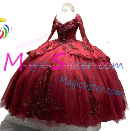 Hotselling Burgundy Quinceanera Dress