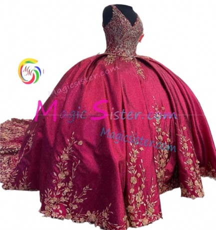 Hotselling Beautiful Burgundy Quinceanera Dress