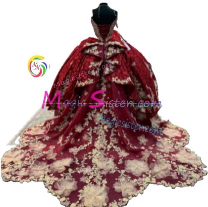 Hotselling Beautiful Burgundy Quinceanera Dress