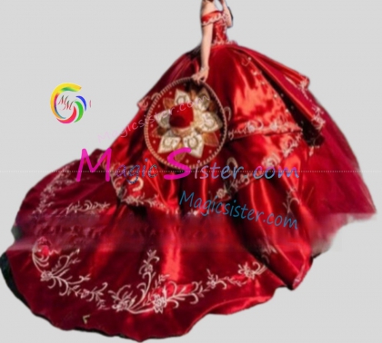 Hotselling Beautiful Burgundy Quinceanera Dress