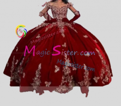 Hotselling Burgundy Quinceanera Dress