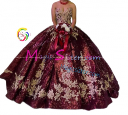 Hotselling Burgundy Quinceanera Dress