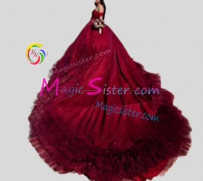 Hotselling Burgundy Quinceanera Dress