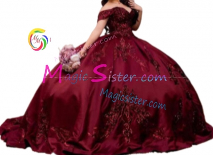 Hotselling Burgundy Quinceanera Dress