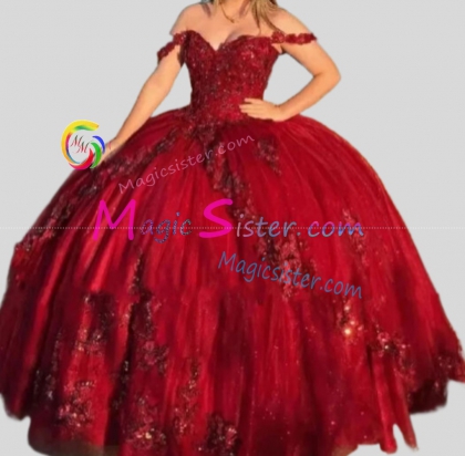 Hotselling Luxury Burgundy Quinceanera Dress