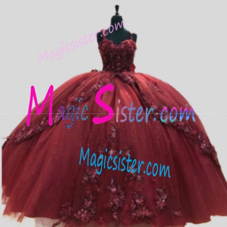 Hotselling Luxury Burgundy Quinceanera Dress