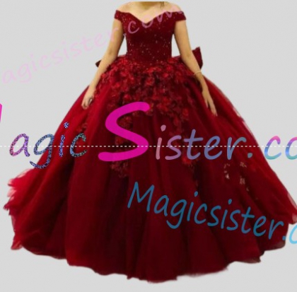 Hotselling Luxury Burgundy Quinceanera Dress