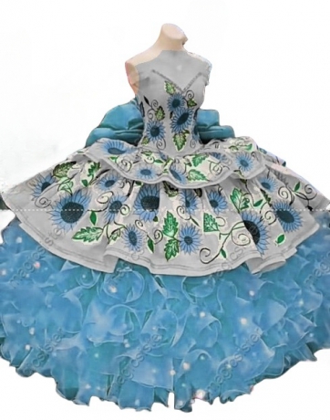 Hot Selling Factory Wholesale Sunflower Quinceanera Dress