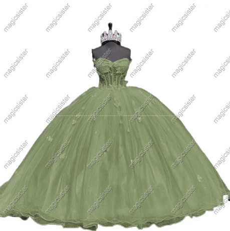 Topselling Factory Wholesale Princess Butterfly Quinceanera Dress