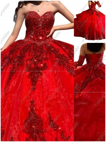 Factory Wholesale Fashionable Sequins Quinceanera Dress