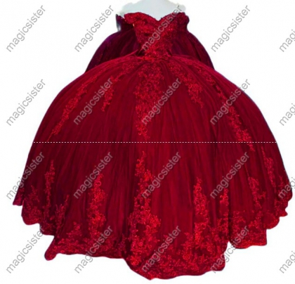 Off-the-Shoulder Bar Mitzvah Dress Tulle Appliqué Beaded Gala Strappy Tank Top