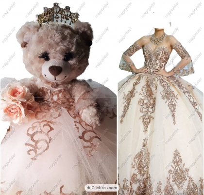 Quinceanera Dresses Ball Gown Birthday Party Dress Lace Up Graduation Gown With Bow