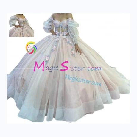 Blush Factory Wholesale Beautiful Flower Quinceanera Dress