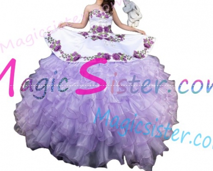 Hotselling Embroidery Charro Quinceanera Dress