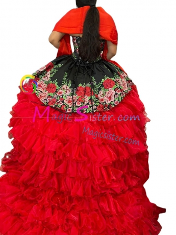 Hotselling Embroidery Charro Quinceanera Dress