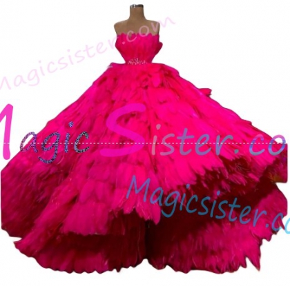 Topselling Fushsia Quinceanera Dress