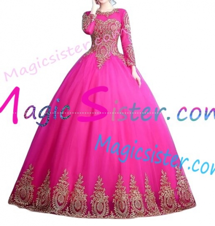 Hotselling Fushsia Quinceanera Dress