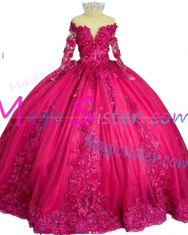 Hotselling Fushsia Quinceanera Dress