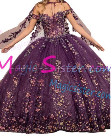 New Style Butterfly Quinceanera Dress